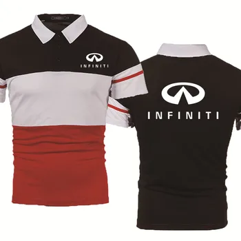 2022 Лятна Мъжка риза с къси ръкави на Infiniti С Логото на Колата, Памучен Тениска С Къс Ръкав, Висококачествена Мъжка Риза С Къс Ръкав