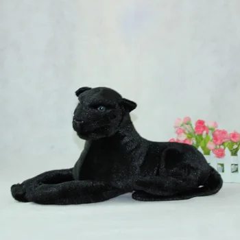 около 36 см склонен черен леопард плюшен Коледен подарък играчка, подарък за рожден ден h0568