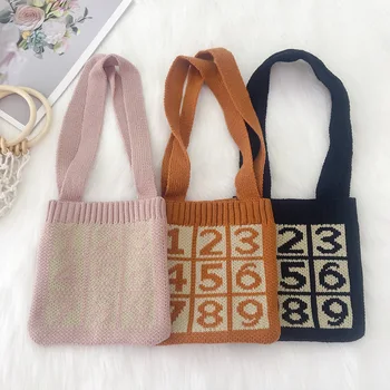 Корейската мода сладко сладко сладко цифров детска чанта за плетене