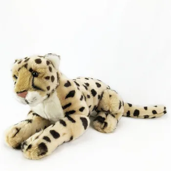 36 см (Не включва Опашката) Моделиране на Диви Животни Плюшен Леопард Играчката Жълто Петнист Леопард Реалистична Плюшен Кукла Женски Детски Подарък