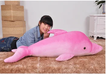голямо плюшено розово делфин играчка пълнени огромен красив делфин подарък от около 120 см 0188