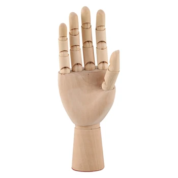 18*6 см Дървена Шарнирный Манекен Дясната Ръка на Модел на ваучър за подарък на Изкуството Алтернативи