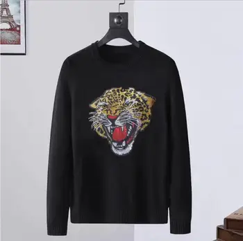 Дизайнерски пуловер с кристали в стил хип-хоп, Ежедневни Мъжки Градинска дрехи за Момчета с Различни Размери, Директна доставка
