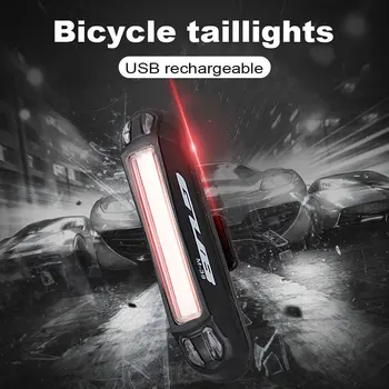 100 лумена силно Осветление Велосипедни Фарове Ультралегкий Предупреждение За Сигурност LED USB Зареждане Предно Задна Светлина Велосипеден Фенерче в 3 Цвята