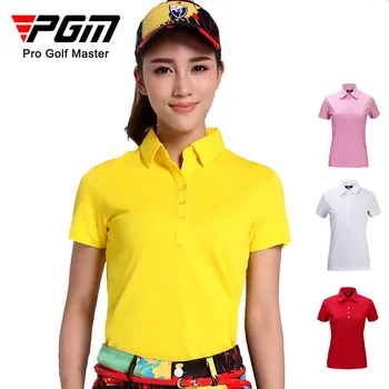 PGM Облекло За голф Дамски Тениски с Къс Ръкав Солнцезащитная Дрехи Спортни Върхове нови