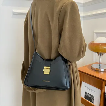 Дамски чанта от 2021, Нова Модерна чанта-торба, Однотонная Дамска Чанта, Чанта за Подмишниците, Младежка Чанта за пътуване до Работа, Чанта-месинджър