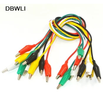 50 бр 5 Цвята 18 инча 22AWG Меден проводник Тестов Набор от кабели и Щипки тип 