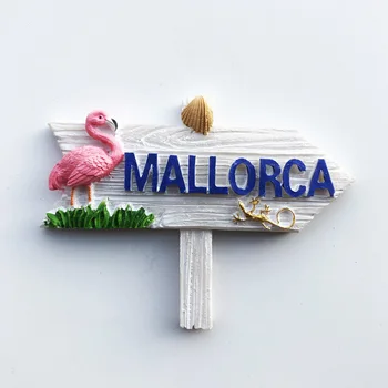 Испания магнит стикери за хладилник Майорка творчески Фламинго пътни знаци туризъм сувенири етикети съобщения