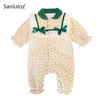 Sanlutoz/ Тела с дълъг Ръкав За Малки Момичета, Топло Ежедневни Зимни Модни Дрехи За Деца
