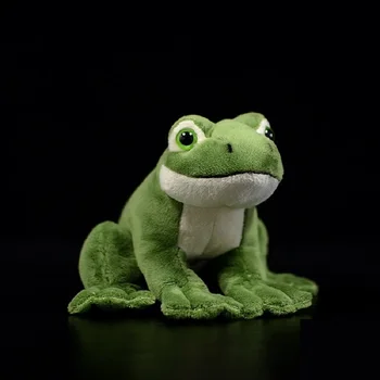 Плюшен играчка мека кукла карикатура на животните моделиране на зелена жаба Rana nigromaculata приказка за нощта на един Коледен подарък за рожден ден 1 бр