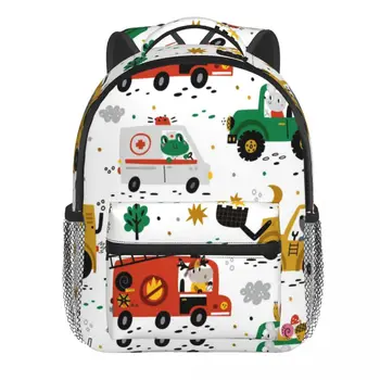 2022 Детска Раница За малки Деца, Училищна чанта, Мили Горски Животни в Забавни Анимационни Автомобили, чанта за детска градина за Момичета и Момчета