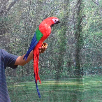 голяма симулация играчка за папагал от полиетилен и кожи цветен подарък за папагал, около 65 см 1944