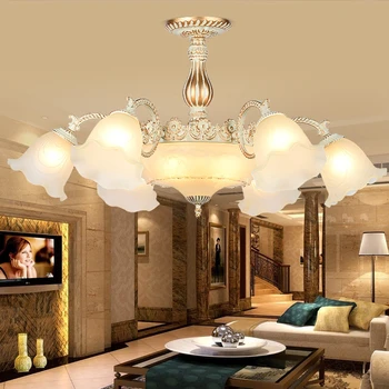 Луксозна таванна лампа за дневна в европейски стил SHIXINMAO проста ретро-технология