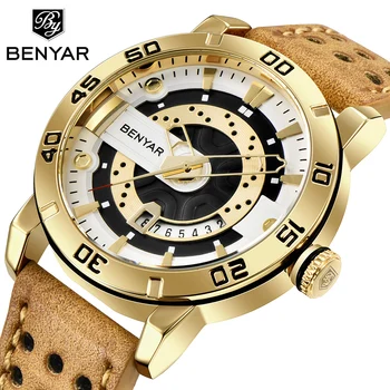 BENYAR златни часовници военни ръчни часовници мъжки часовници най-добрата марка луксозни часовници
