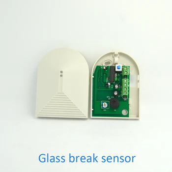 4 БР. Кабелен Сензор за счупване на стъкло, използвани за сигнализация на системата NC реле изходен сигнал PA 456 Детектор за сигурност домашен прозорец