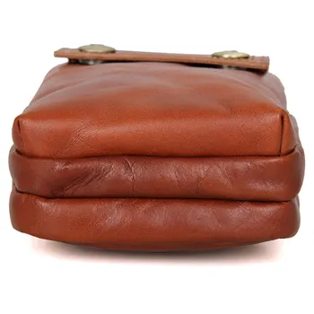 Мъжки поясная чанта от естествена кожа, ежедневни поясная чанта за пътуване