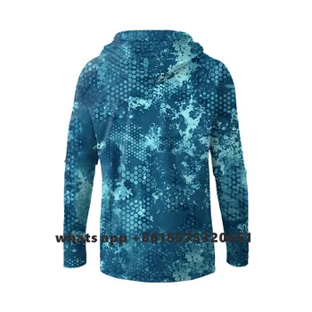 Aquaflage 2022 Мъжки Блузи с Дълъг Ръкав За Риболов, Градинска Риза с Защита От Слънцето Upf 50, Влагоотводящая Удобно Облекло