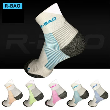 R-BAO Една Двойка Професионални Компрессионных Чорапи За Жени И Мъже, Спортни Чорапи За Джогинг, Защита на Глезените, Защита От стречинг За Марафонских Чорапи