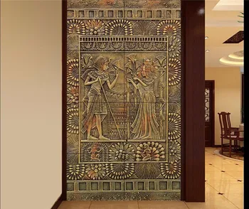 Стенни Живопис на Египетския Фараон 3D САМ Стенопис Тапет Фон Хол, Спалня Врата, Тапети, Самозалепващи Етикети