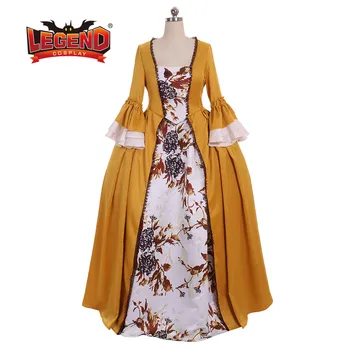 Чужестранка Клер Рандъл cosplay костюм рокля в стил рококо чужестранка Клер жълта рокля костюм парижское рокля рокля