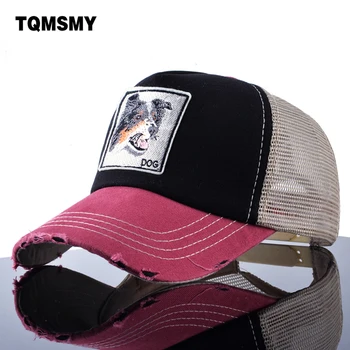 TQMSMY Бейзболна Шапка с бродерия под формата на куче, мъжки Окото шапка, ежедневни Брандираната бейзболна шапка, Унисекс, Хип-хоп, слънчеви шапки с костите, дамска шапка