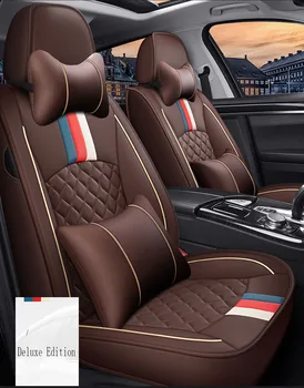 Авто универсален калъф за седалка, дишаща изкуствена кожена възглавница възглавница на седалката подходящо за съвременните автомобилни части Honda, Ford, Chevrolet Mazda au
