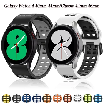 Горещ Силикон Гривна За Умни Часовници Samsung Galaxy Watch4 44 мм 40 мм и Каишка За Часовник Galaxy Watch 4 Класически 46 мм 42 мм Гривна Каишка