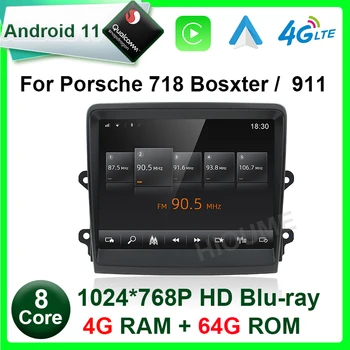 Android 11 Snapdragon 8 4 Core + 64 GB Автомобилен Радиоприемник GPS за Porsche 718 Boxster 911 2012-2021 с IPS HD екран DSP 4G carplay 4GLTE