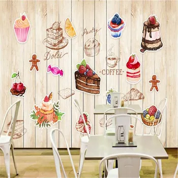Обичай Сладък Торта Магазин Десерти Индустриален Декор на Стената Тапет 3D Студио Кексчета Уест Пойнт Къща Фон Тапети 3D