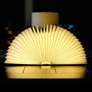 360 градуса led портретно лампа, сгъваема дървена настолна лампа USB кабел подарък за приятелка