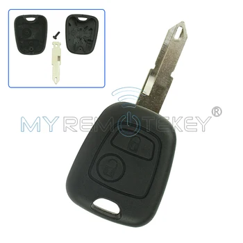 Remtekey Дистанционно автомобилен ключ във формата на миди калъф 2 Бутона NE72 ключ нож за Citroen за Peugeot 206 смяна на ключ във формата на миди