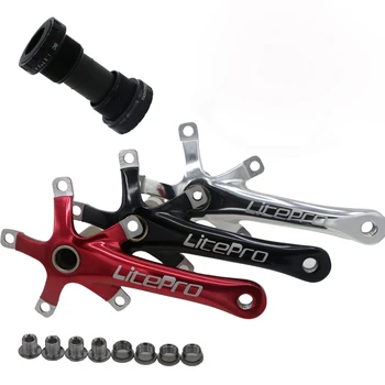 Litepro 130 мм BCD коляно интегриран сгъваеми велосипеди шлицевой коляновия вал е съвместима с една от двойна верига SP8 1X 2X system