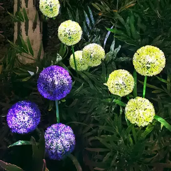 Цветето На Глухарче Топка Светлина Градина Моделиране На Цветя Земята На Тревата Лампа Пейзаж Цвете Открит Водоустойчив Слънчев Тревата Лампа