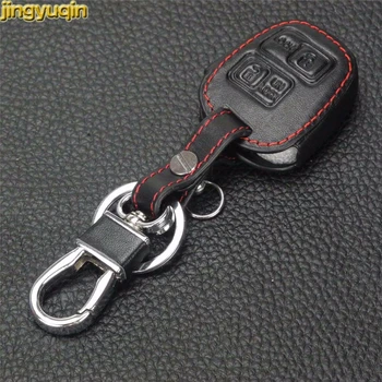 Jingyuqin 2 Бутона Авто Кожен Калъф За Ключове на Чантата За Ключовете Калъф За Ключове За Toyota/Camry Prius/4Runner/Corolla/RAV4