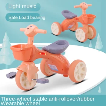 Doki Toy Детски скутер с музика и светлина ходунками Детски четырехколесный баланс велосипед без педали на 1-3 години
