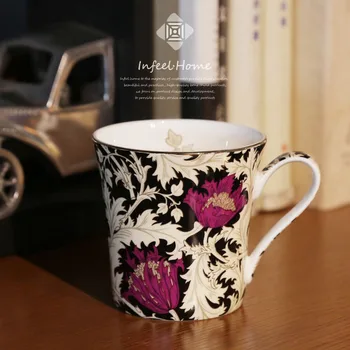 Керамични нова чаша от костен Порцелан в скандинавски стил, по-голям капацитет, Английски следобеден чай, литературна личност, креативна чашата за кафе
