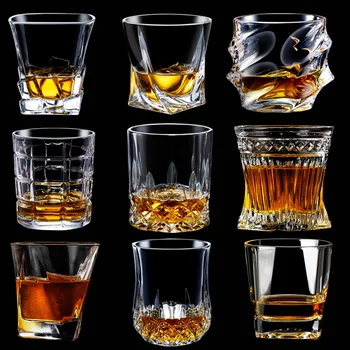 Чаша за уиски, случайно съвпадение, стилен старомодна каменна чаша, безоловен чаша за коктейл от шотландско уиски с бурбоном