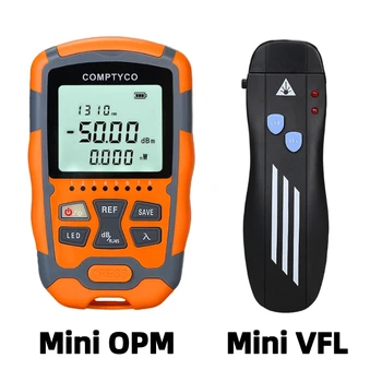 Мини оптични електромера (-50 ~ + 26 dbm) и мини визуален дефектоскоп (1/10/20/30/50 Mw) оптичен тестер (OPM и VFL по избор)