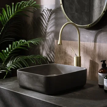 Квадратна Форма Европейски стил китайски мивка Цзиндэчжэнь Художествена Плот керамична мивка за баня керамична мивка за измиване на ръцете