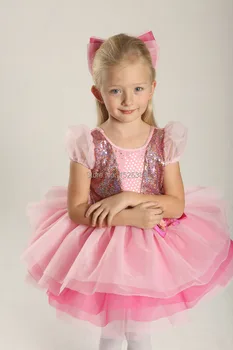Романтично Балетное Рокля-Пакетче С Пайети И Лък, Детски Танцов Костюм На Принцеса За Възрастни C38