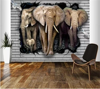 wellyu Потребителски тапети 3D слон перлено бял фон стени behang тапети начало декор papel parede стенни тапети
