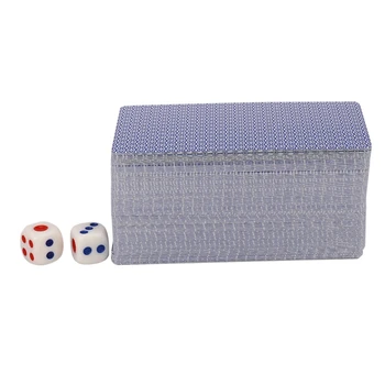 144 бр./компл. Mahjong Хартиен Маджонг Китайски Игра на Карти, Игра С 2 бр. Кубчета Преносим Пътен Развлекателен Набор от Карти за игра, Нов