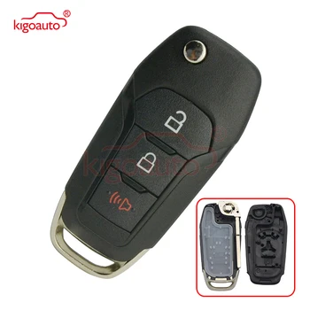 Kigoauto смарт ключ калъф във формата на миди 3 бутона 3248-A08TAA за Ford Fusion N5F-A08TAA 164-R8130 подмяна на ключа на автомобила