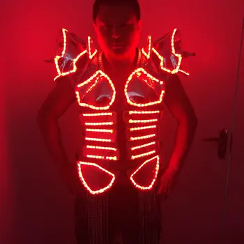 Най-Новата Мода Мъж Певец С Led Лампа, Светещо Облекло Нощен Клуб Led Подсветката Мига Костюми Рокля Танцьор Звезда На Шоуто