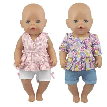 Нов 2020 летен костюм Дрехи За 43 см Baby Doll 17 Инча Born Babies Дрехи И Аксесоари За Кукли