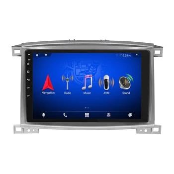 Android Авто Радио Стерео 9 инча GPS Навигация За Toyota LAND CRUISER 100 VX-R Автомобилен Мултимедиен Плеър с Carplay