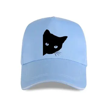 нова шапка, шапка, котка, выглядывающий отстрани, Принт, Дамски Памучен Ежедневни Забавно бейзболна шапка За Дами и Момичета, Хипстерская Шапка Tumblr, 6 Цвята, Директна доставка, Z-105
