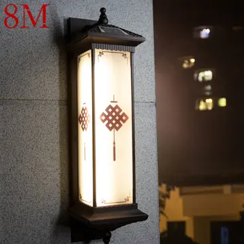 8 М, Слънчев, с монтиран на стената Лампа За употреба на Творчеството на Китайския Възел Аплици Led Водоустойчива IP65 за Дома Вили на Балкона, на Двора