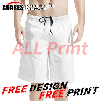Индивидуален Лого Изображение на Марката за Мъжки къси Панталони Лятна Бързосъхнеща Удобна Плажно Облекло Homme Бански Плюс Размер 4XL Дропшиппинг