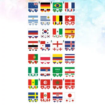 32 Бр Стикери с Флага на Страната на Спортни Подвижни Игри